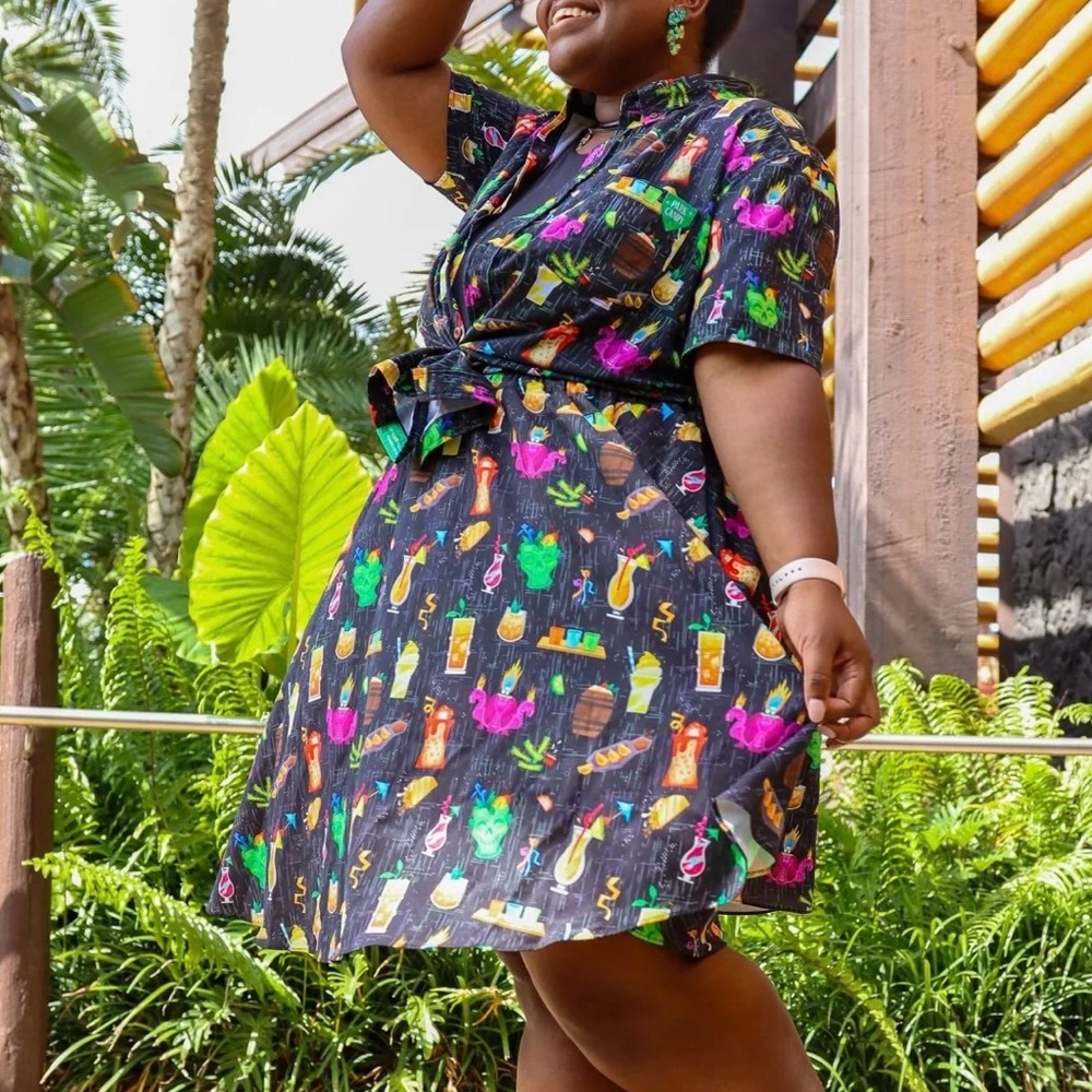 Park Candy Tiki Drinks Midi Skirt